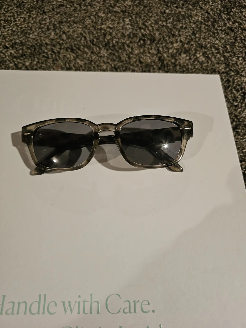Women's Gray Tortoiseshell Square Sunglasses - Unbranded